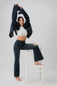 กางเกงยีนส์ขายาวสำหรับสตรีทแวร์แห้งเร็วลำลองสำหรับฤดูหนาว2025ออกแบบได้ตามต้องการ - Product Image 6