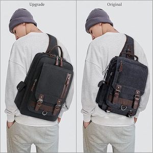Hot Selling Fashion <b>Canvas</b> Cross Body Messenger Bag Shoulder Sling <b>Backpack</b> Travel Rucksack Zipper Waterproof Made Vietnam - Product Image 2