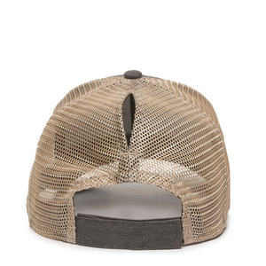 Marque qualité 6 panneau extérieur queue de cheval maille dos chapeau casquette lourd lavé structuré personnalisé papa casquette Sport casquette de Baseball soleil Golf chapeau - Product Image 4