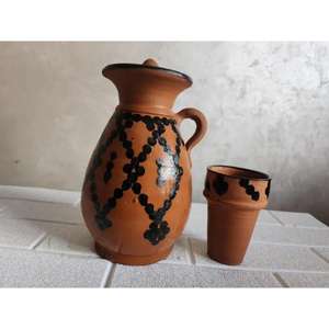 Tajín Marroquí Auténtico, Olla de Cerámica Hecha a Mano, Tajín Tradicional para Horno y Estufa, Resistente al Calor, Ecológico para Cocinas - Product Image 1