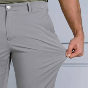 Nouvel arrivage 2023 de pantalons chino pour hommes, vente en gros de pantalons minces personnalisés pour hommes, décontractés, unis, avec poches OEM, Sea XXS China Technics Long Item Fly - Product Image 4