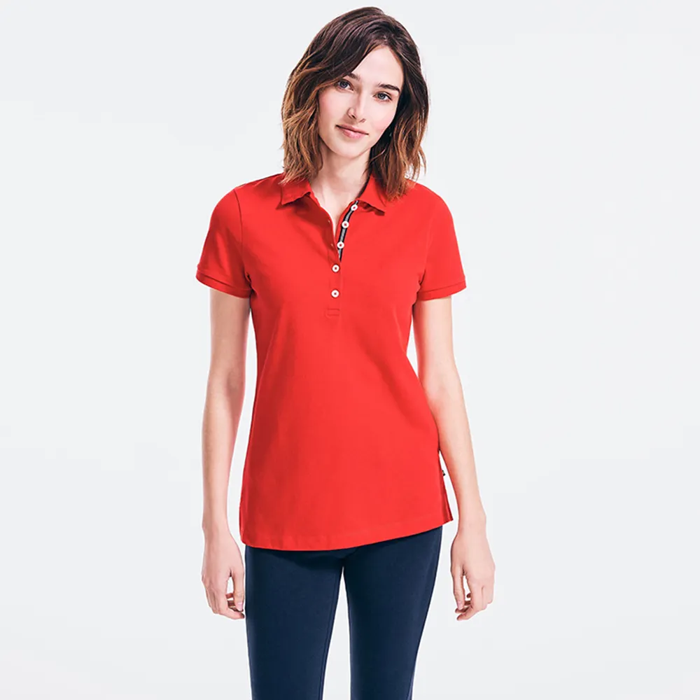 Großhandel individuelles Design Damen lange Golf-Polo-Shirts Mädchen lässig Slim Fitness Yoga/Jogging/Sport/Clubs Polo-T-Shirt