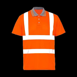 Polo de sécurité personnalisable en polyester pur, respirant, haute visibilité, réfléchissant, imperméable, séchage rapide, antibactérien - Product Image 1