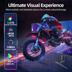 Moniteur de jeu incurvé sans cadre ultra-large de 38 pouces 21:9 144 Hz 1 ms <span class=keywords><strong>LED</strong></span>/LCD Écran d'ordinateur avec support réglable et relevable - Product Image 2