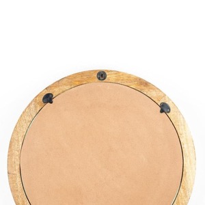Miroir de salle de bain nordique rond en bois miroir mural cercle en chêne de diamètre 60 à 90 cm nouveau design - Product Image 5