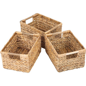 Eco-Friendly New Design Water Hyacinth Clothing Organizer Serving Customizable OEM Rectangle Shape Handmade Vietnam HNH Bohemian - Product Image 2