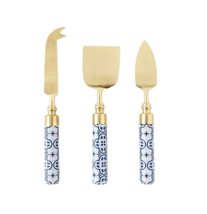 Juego de rebanador de queso chapado en oro y cuchillo para mantequilla, cubiertos de mesa, cuchillos de Metal de acero inoxidable, herramientas para queso - Product Image 2