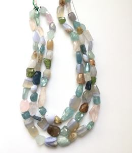 Pierres précieuses naturelles assorties, facettées, naturelles, pour la fabrication de bijoux fins, collier de pierres précieuses - Product Image 1