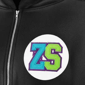 Premium 320 GSM Fleece Zipper Tracksuit Soft Cotton Polyester Blend Black Color Custom <b>Embroidery</b> Logo Hooded <b>Set</b> - Product Image 6