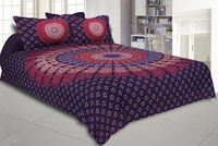 Couvre-lit en tapisserie mandala imprimé bohème, couvre-lit floral taille Queen, drap-housse indien, ensemble de literie bohème