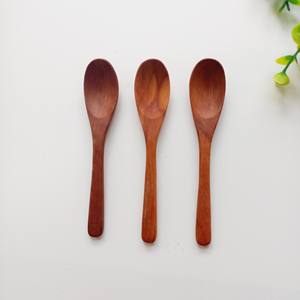 Longanwood ช้อนไม้ด้ามไม้,ช้อนส้อมแฮนด์เมดสำหรับห้องครัวชากาแฟธรรมชาติสีแดงออกแบบใหม่เป็นมิตรกับสิ่งแวดล้อม - Product Image 4