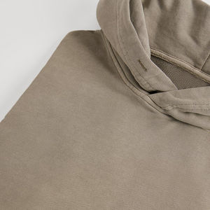 เสื้อฮู้ดผู้ชายแบบถักนิตติ้ง น้ำหนัก 280 กรัม ผลิตตามสั่ง ขายส่ง OEM สินค้าขายดี เป็นมิตรกับสิ่งแวดล้อม สกรีนโลโก้ด้านหน้าแบบเรียบ สไตล์ลำลอง สำหรับฤดูหนาว - Product Image 5