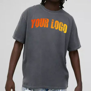 เสื้อยืดโอเวอร์ไซส์สำหรับผู้ชายเสื้อยืดผ้าฝ้าย100% วินเทจขนาดใหญ่พิเศษออกแบบโลโก้ของคุณได้ตามต้องการ - Product Image 5