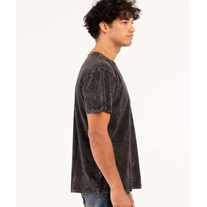 Camiseta Formal Personalizada con Logo, de Algodón, Oversize, Estampado Digital, Verano, con Letras, Lavada, para Hombre, Cuello Alto, Manga Corta - Product Image 2