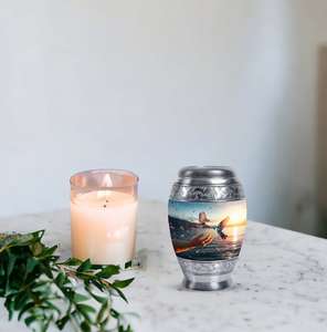 โกศนกฮัมมิงเบิร์ดสำหรับตกแต่งขี้เถ้าของมนุษย์ทันสมัยโกศโลหะขี้เถ้าสำหรับผู้ใหญ่กำหนดเองสำหรับขี้เถ้าศพ - Product Image 4