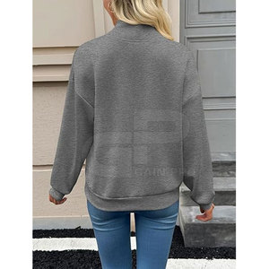 Winter Women's <b>Mock</b> <b>Neck</b> Sweatshirt Fleece Pullover Long Sleeve Casual <b>Top</b> Warm Soft Comfortable Clothing For Everyday Outfits - Product Image 2