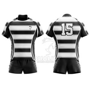 Fabrication en usine d'uniforme de rugby au design unique uniforme de rugby à séchage rapide imprimé de logo personnalisé - Product Image 1
