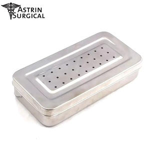 Caja de instrumentos de esterilización Manual de acero inoxidable de alta calidad, almacenamiento de instrumentos para uso quirúrgico, base de seguridad - Product Image 1