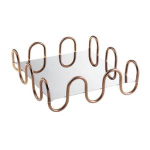 Bandeja de servicio dorada de forma redonda decorativa más vendida con espejo Bandeja de servicio elegante Diseño moderno disponible a precio barato - Product Image 6