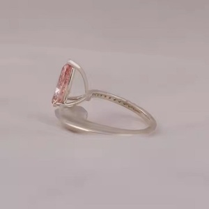 2024 Premium Luxury 18k Gold Silver Diamond Wedding Ring <b>Cushion</b> Cut Engagement Ring Solitaire Diamond Solitaire Ring for Women - Product Image 4