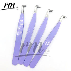 แหนบสำหรับต่อขนตาปลอมปลายเพชรทำจากสเตนเลสเพื่อเพิ่มวอลลุ่มบูตสีม่วงอ่อนจากผู้ผลิต RMI - Product Image 3