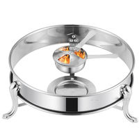 Ensemble de buffet pour chauffe-plats vente chauffe-plats rond en or avec couvercle chauffe-plats en acier inoxydable