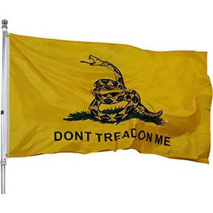 แพ็ค 10 ธง Gadsden ลาย Don't Tread On Me - ธงชาติขนาด 3x5 ฟุต สำหรับติดตั้งภายนอก พร้อมห่วงทองเหลือง 2 ชิ้น (สีเหลือง) - Product Image 5