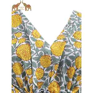 Robe longue en coton pour femmes, style hippie bohème indien, parfaite comme cache-maillot de bain - Product Image 2