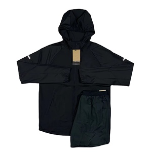 Conjunto deportivo cortavientos para hombre y mujer, ligero, transpirable e impermeable, chaqueta y pantalones, perfecto para actividades al aire libre. - Product Image 1