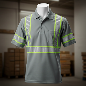 Construction Work Safety <b>Polo</b> <b>Shirt</b> Hi-<b>Vis</b> Protection for Builders Industrial Safety <b>Polo</b> <b>Shirt</b> HiVis Work <b>Shirt</b> Construction - Product Image 6