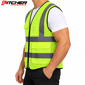 Chaleco de Construcción Reflectante al por Mayor con Bolsillos Utilitarios para Uniformes de Supervisor de Obras - Product Image 2