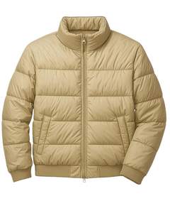 Chaqueta acolchada ligera para hombre, abrigo cálido de invierno con cuello levantado y cremallera, ropa de calle informal a prueba de viento - Product Image 1