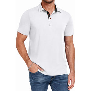 Chemises polo pour hommes à manches longues personnalisables pour le printemps/été, tissu jersey respirant avec motif uni à col montant - Product Image 3