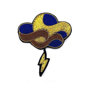 Broches en fil de lingot de haute qualité au design personnalisé Broches en fil de lingot de broderie de couleur unie Broches étoile lune - Product Image 3