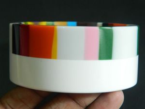 CÓMODA joyería resina acrílico pulsera brazalete exagerado deslumbrante Multicolor ancho Irregular cuadrado acrílico pulseras para - Product Image 2