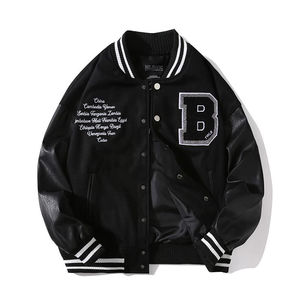 OEM-chaqueta personalizada para hombre, chaqueta de béisbol de talla grande, parches bordados - Product Image 6