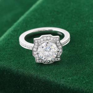 Gorgeous Design Fine Jewelry <b>Ring</b> Beautiful Sterling <b>Silver</b> Round Cut Moissanite Engagement <b>Ring</b> Gift for Women <b>Men</b> - Product Image 2