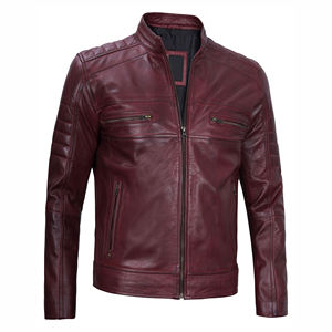 Vestes en cuir pour hommes avec capuche Logo personnalisé disponible Style bombardier en cuir chaud pour l'extérieur Veste d'équitation pour hommes - Product Image 4