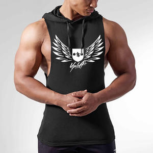 Camisetas sin mangas de diseño suelto de verano, chaleco deportivo, camiseta sin mangas de punto de algodón y poliéster de secado rápido para hombres con logotipo personalizado - Product Image 1