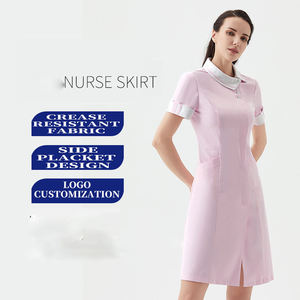 ชุดเดรสกระโปรงสครับแขนสั้นสำหรับโรงพยาบาลชุดพยาบาล - Product Image 3