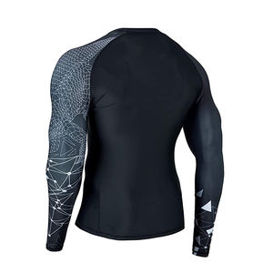 Camiseta de Compresión MMA Rush Guard con Estampado Digital, Rashguard de Jiu Jitsu y Grappling BJJ, Mangas Largas, Spandex/Poliéster 200GSM, Venta al Por Mayor - Product Image 2