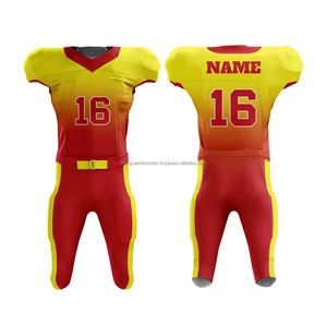 Uniformes de Fútbol Americano de Alta Calidad con Número Bordado en Tela Twill, Logotipo Bordado Personalizado, Conjunto de Camiseta y Pantalones - Product Image 6