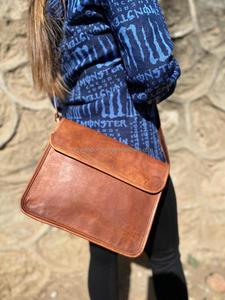 Real Goat Leather Handmade 9*11 Inch <b>Laptop</b> Messenger <b>Bag</b> - Product Image 3