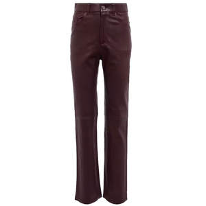 Pantalon en cuir pour femme, léger, tendance, pour l'hiver, coupe classique, imperméable, respirant, écologique, coupe-vent, décontracté - Product Image 1