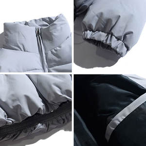 Vente en gros Veste matelassée imprimée OEM personnalisée pour hommes Logo personnalisé Veste d'hiver pour hommes avec poche Veste matelassée pour hommes - Product Image 4