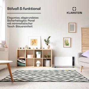 Radiateur Convecteur Mural Portable 2000W avec Minuteur 7 Jours IP24 pour Pièces jusqu'à 20 m² 6,8 kg Blanc - Product Image 3