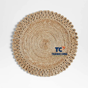 HOT Wholesale handmade natural sedge <b>placemat</b> woven <b>seagrass</b> table mats eco-friendly perfect for kitchen and dining decor - Product Image 1