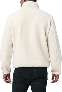 Chaqueta de lana bordada para hombre, fabricante de ropa personalizado, con cremallera, Sherpa - Product Image 3