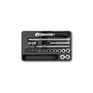 Juego de Llaves de Trinquete Neumáticas Usag de 20 Piezas con Vasos Poligonales e Insertos para Acceso Multiángulo y Uso Versátil - Product Image 2