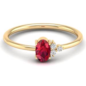 Bijoux REYES de luxe, design en argent sterling 925, certifié GRA, moissanite, magnifique coupe ovale, 0,5 rubis, pierre précieuse, cadeau - Product Image 1